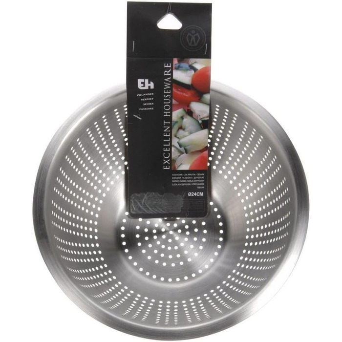 Ситечко кухонне універсальне з нержавіючої сталі, діаметр 24 см