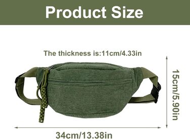 Жіноча поясна сумка з корду, через плече, регульований ремінь, модна, для відпочинку, спорту, зеленого кольору. Чоловіча поясна сумка кросбоді