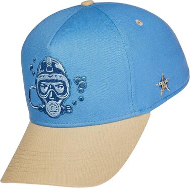 Кепки Snapback Cadency® для чоловіків та жінок, унікальні, з індивідуальними дизайнами, бейсболки з прямим козирком, регульовані, теплі зимові, темно-зелені (Diver - Base - Blau)