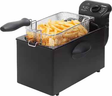 Фритюрниця Bestron з холодною зоною, 3.5 л, регулювання температури до 190°C, 2000 Вт, чорна