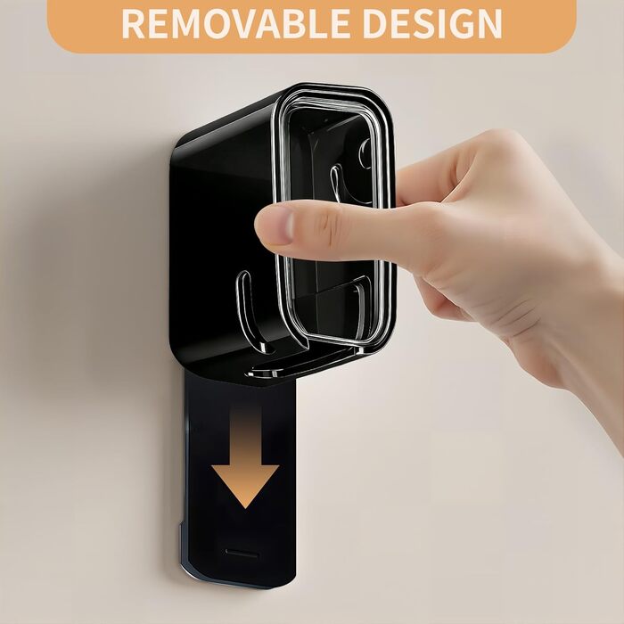 Настінний тримач для зубних щіток, 4 шт. сірий та чорний, для ванної кімнати