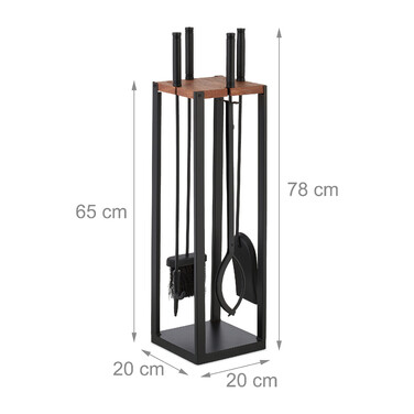 Relaxdays 5-Piece Fireplace Set