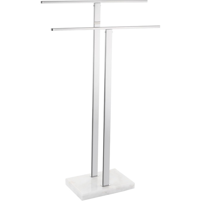 Підставка для рушників подвійна, сталева, з мармуровою основою, 84 см, BTH217-2