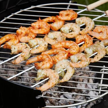 Кругла решітка Barbecook 40 см з двома ручками для вугільного гриля, з нержавіючої сталі, легко миється, аксесуари для BBQ