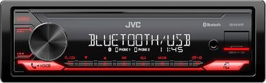Автомагнітола JVC KD-X272BT з Bluetooth, USB, AUX, підсилювачем 4х50 Вт, червоне підсвічування, підтримка Spotify, цифровий медіаресивер