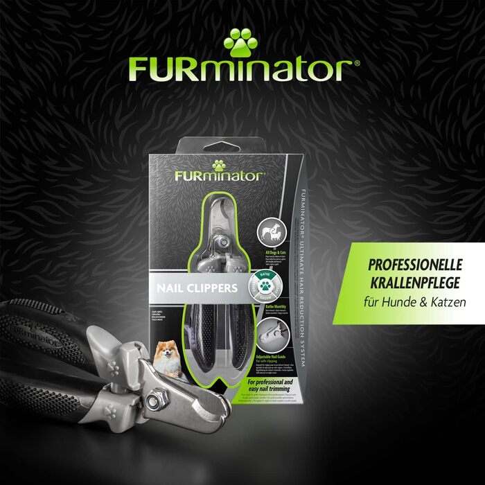 Furminator ножиці для обрізання кігтів собак та котів - професійний догляд за кігтями, регульована направляюча