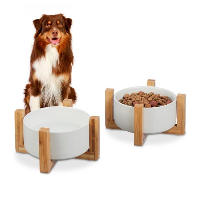 Relaxdays Dog Bowl Set of 2