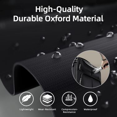 Набір валіз SHOWKOO 3 в 1: м'яка оболонка, розширювана, легка, з TSA замком та 4 колесами (8 шт., чорний)