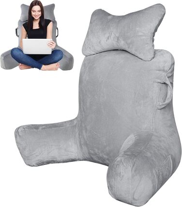 Підлогове/ліжкове крісло-подушка для читання Suewidfay, 90x80 см, з підтримкою спини та шиї