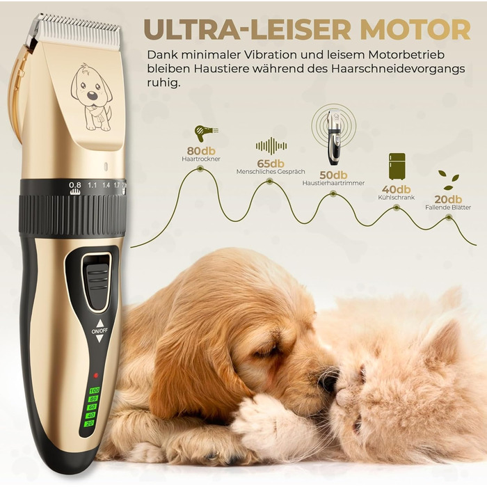Професійна електрична машинка для стрижки собак GLOBAL TECH Leise - для собак, котів та інших домашніх тварин
