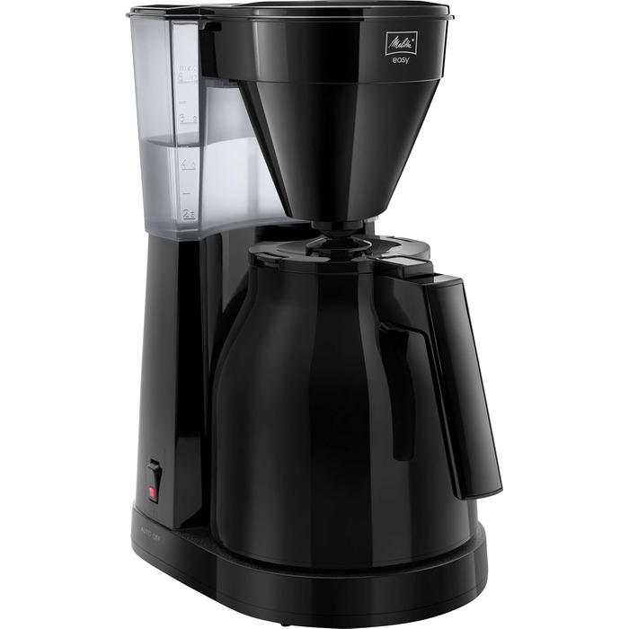 Кавомашина Melitta Easy з знімним фільтром, для 10 чашок кави, з термокана, чорна