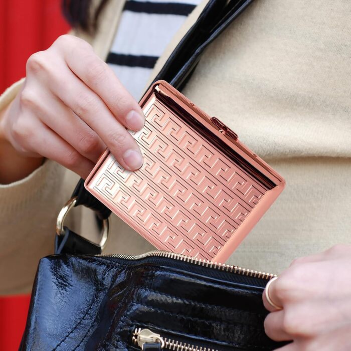 Металеве етажерка для сигарет 84 мм, 3.34 дюйма, для King Size, 14 шт, захист RFID-картки (King Size 20 шт, Labyrinth Pink)