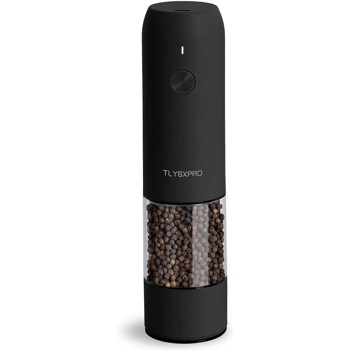 Електрична мельниця для солі та перцю, USB-зарядка, автоматична, регулювання помелу, LED-підсвітка, для кухні, салатовий колір (1 шт.)