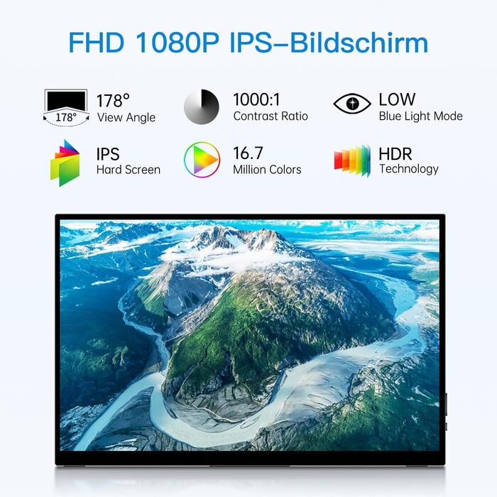 Портативний монітор з тачскріном 15.6