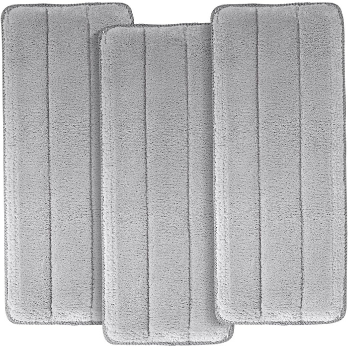 Набір для миття підлоги MASTERTOP з відром, моп з нержавіючою ручкою та 3 насадками, набір відра та мопа 2 в 1, плоский моп з функцією віджиму для ламінату, плитки (бежевий), комплект змінних насадок (3 шт.)