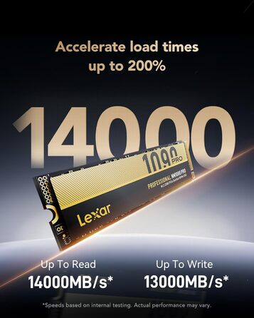 Lexar SSD PCIe 5.0 Gen5 NVMe 4TB - Швидкий SSD для ігор та створення контенту (NM1090 PRO)