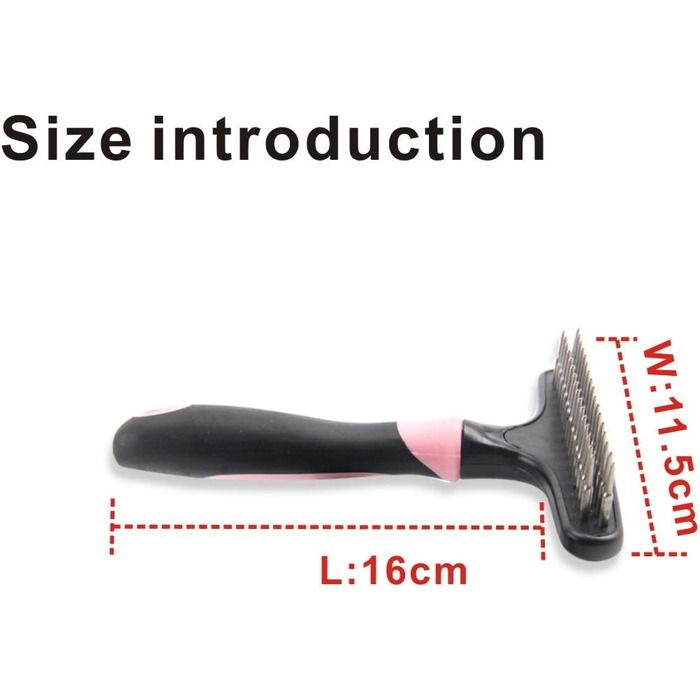 Щітка для собак PETCUTE для підшерстка, щітка для вичісування шерсті собак, гребінець для собак, щітка для вичісування шерсті собак (Рожева)