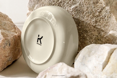 Обідній сервіз Konsimo Victo, бежевий глянцевий, набір на 6 осіб (18 предметів)