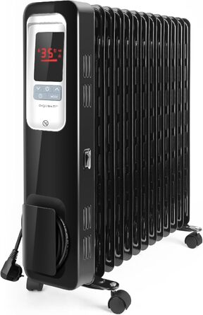 Електричний масляний радіатор Aigostar Oil Monster 33JHH - 2500W з LCD-дисплеєм, 13 ребер, термостатом та дистанційним керуванням