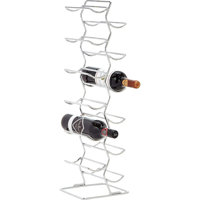 Amazon Basics Modern Style Wine Rack for 12 Bottles, 74 cm, Chrome