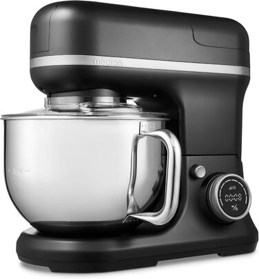 Кухонна машина MEDION MD18430: Міксер, м'ясоподрібнювач, 3 в 1, 5 л чаша з нержавіючої сталі, 1200 Вт, натерти, нарізати, цифровий дисплей, 18430