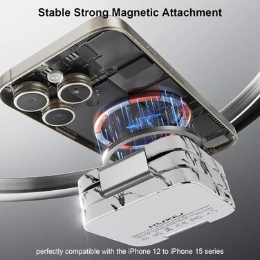 Зарядна станція KU XIU X55 Turbo Qi2.2 25W Magsafe 3-в-1 для Apple Watch, iPhone 17-12 та AirPods (білий мармур) з адаптером 45W