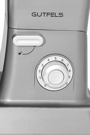 Кухонна машина GUTFELS KM 8102 roi | 1200 Вт | 10 швидкостей | 5 л чаша | Насадки: вінчик, гак для тіста, гак для збивання | Червона