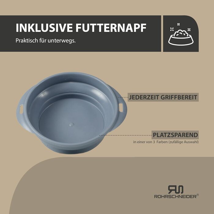 Лежанка для собак Rohrschneider, Made in EU, з антиковзким покриттям, міцна, для собак маленьких, середніх та великих порід, також для котів, з мискою, розмір 2 (тюрквіс), 120 x 75 x 7 см