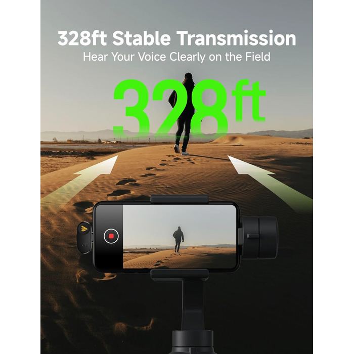 Мікрофон MAONO Wave T1 Mini USB-C: Бездротовий мікрофон для iPhone, Android, YouTube, Vlog (30 годин роботи)