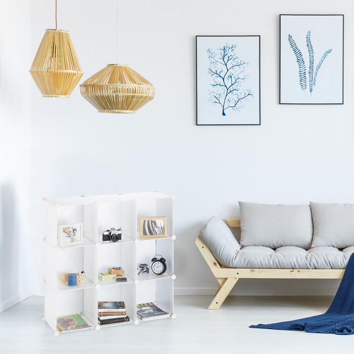 Relaxdays 9-Compartment Shelf Organizer