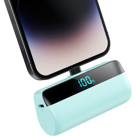 Power Bank Feob Mini 5200mAh 20W PD: Компактний акумулятор з LED-дисплеєм для iPhone та Android (фіолетовий/зелений)