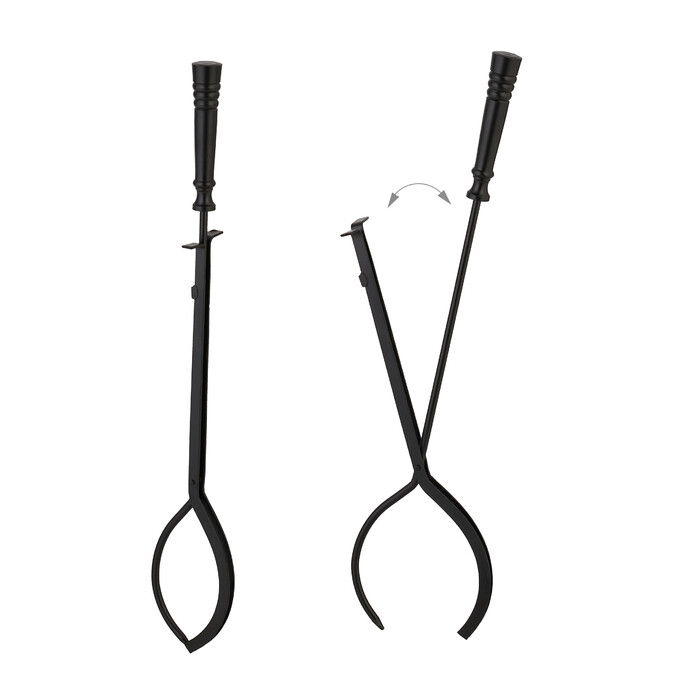 Relaxdays 5-Piece Fireplace Tool Set in Black
