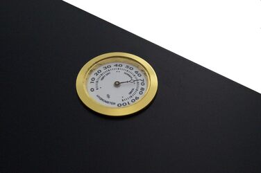 Вологомір для тютюну GERMANUS Reise Humidor чорного кольору з кедрової деревини, з Humidor Brevier в комплекті