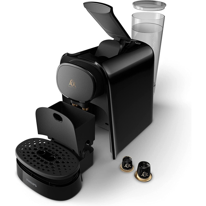 Philips Coffee Capsule Machine LM8012/60 - Double Shot, double enjoyment, 1 or 2 cups, Ristretto, Espresso, Lungo or Grand Café Long, double capsule, genuine espresso quality, piano black