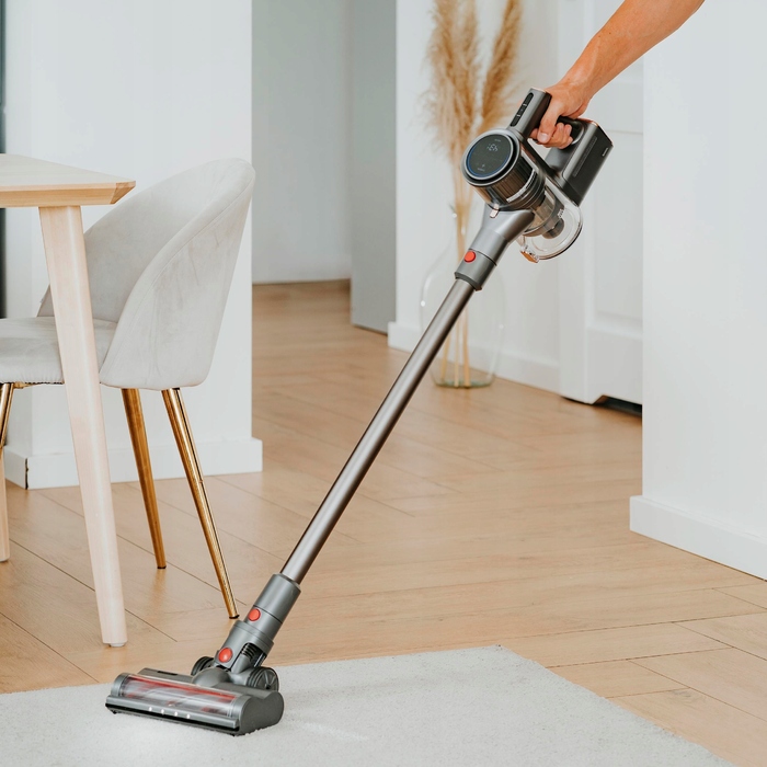 Вертикальний бездротовий пилосос Adler Europe 400W, чорний, з HEPA-фільтром H12