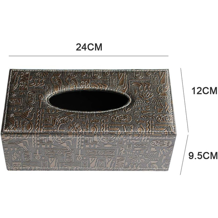 Тримач для серветок зі шкіри, стильний, міцний, для дому, офісу, автомобіля. Тримач для тканинних серветок, прямокутний, ретро-дизайн (1 шт.)