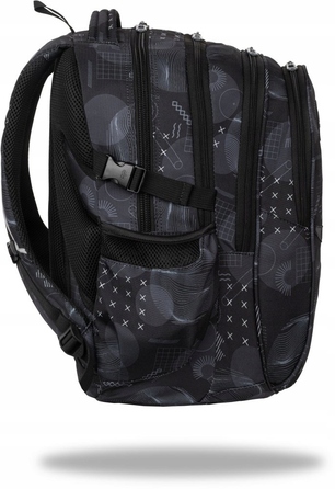 Шкільний рюкзак CoolPack багатокомпортний, чорний, 29 л, з відділенням для ноутбука