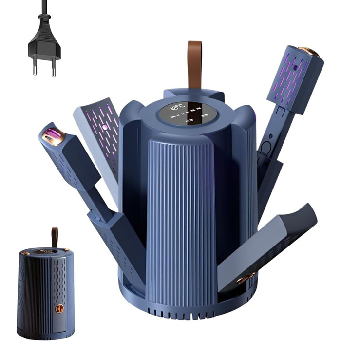 Електричний сушильник для взуття та рукавичок, телескопічний, з таймером, блакитний