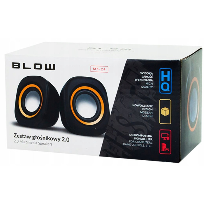 Комплект акустичних колонок 2.0 Blow MS-24, 6 Вт, чорні
