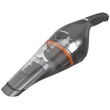 Акумуляторний пилосос ручний BLACK+DECKER Dustbuster NVC220WBC 7.2V (1.5Ah), сірий металік, 385 мл, без мішка, з насадкою для щілин та док-станцією