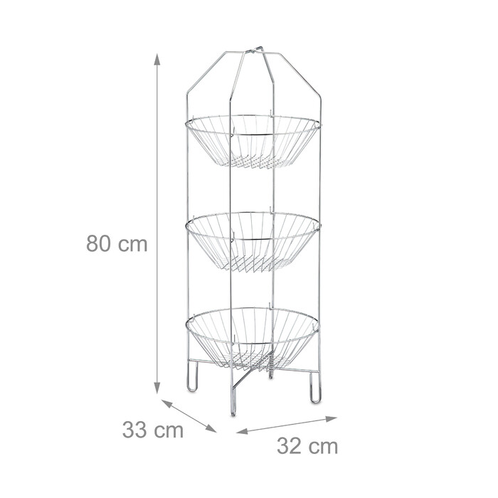 Relaxdays 3-Tier Obst Etagere