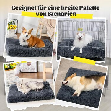 Крісло-лежанка для собак MDDK, 75x50x8 см, сірий, м'яке, миється