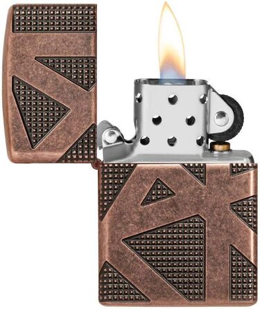Zippo Armor Lighter, Antique Copper, Geometric Design, 360, One Size