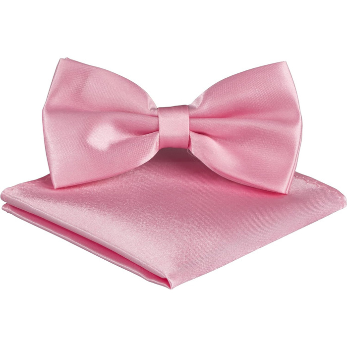 Комплект підтяжок та краватки-метелика з нагрудною хусткою для смокінга, рожевий – 3 шт.