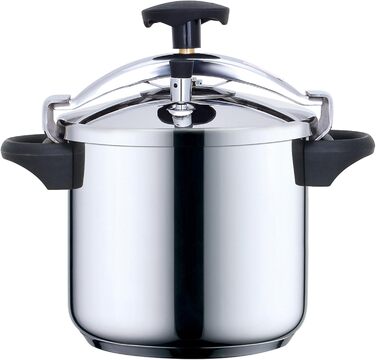 Швидковарка KITCHEN MOVE 8 л, Ø24 см, нержавійка/чорний, для всіх плит, індукція, з кошиком і тримачем