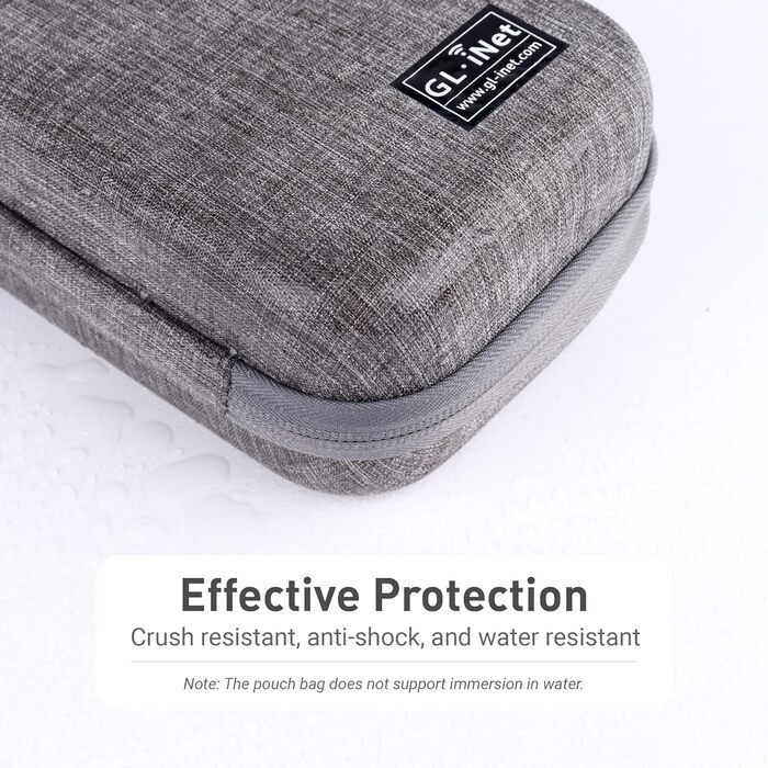 Органайзер для роутерів GL-BE3600, GL-MT3000, GL-AXT1800, GL-SFT1200: кейс для роутера, зарядних пристроїв, кабелів та аксесуарів. Міцний, водонепроникний, сірий