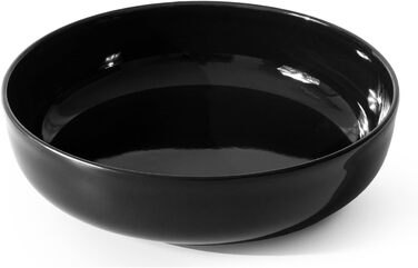 Набір посуду Konsimo VICTO на 6 осіб: 24-piece чорний глянцевий сервіз з 18 предметів з кераміки для сім'ї