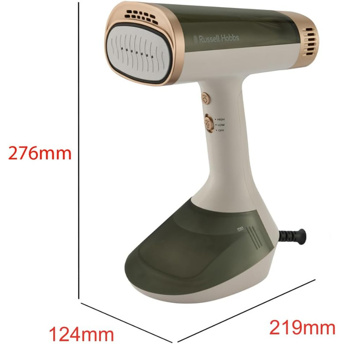 Відпарювач Russell Hobbs VacuSteam Pro: відпарювання та прасування з технологією всмоктування, керамічна підошва, 200 мл резервуар, 3 рівні потужності, для всіх тканин