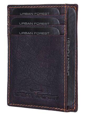 Картхолдер чоловічий Urban Forest Chris Vintage Brown - мінімалістичний шкіряний гаманець для карт