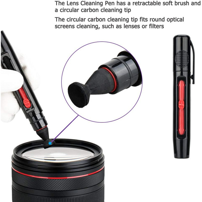 Набір для чищення камери 3-в-1: бляшка, пензлик, мікрофібра (DSLR, об'єктив)